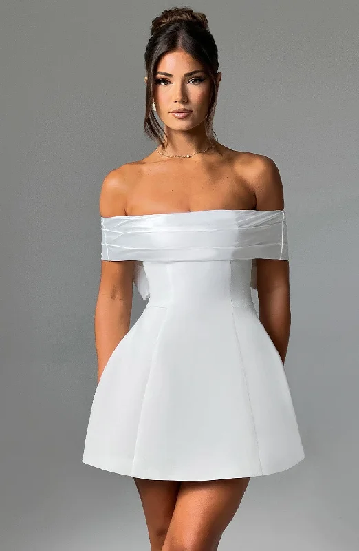 "Smart casual dresses for women for work - to - weekend transitions"Delta Mini Dress - Ivory