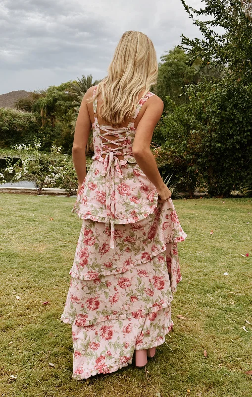 Sleeveless Maxi Dresses for a Minimalist StyleLady Corset Dress ~ Garden Romantic