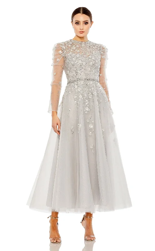 Metallic Party Dresses with Sequined Straps for Ladies' New Year's Eve PartiesMac Duggal 20444 Dress