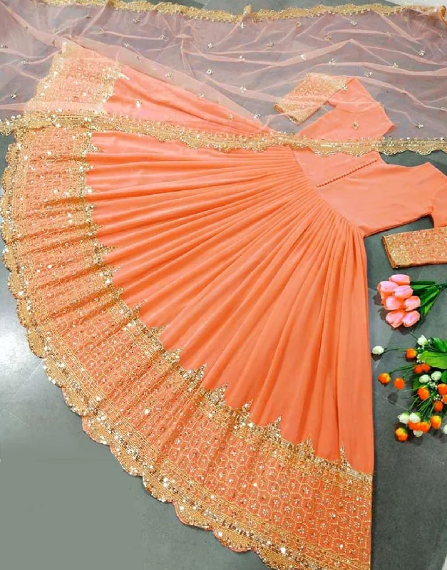 Party Dresses with Ruffled Sleeveless Top and Embroidered Skirt for Ladies' Dramatic and Artistic LookReadymade 3-Piece Embroidered Chiffon Maxi Dress (DZ17199) Party Dresses with Ruffled Sleeveless Top and Embroidered Skirt for Ladies' Dramatic and Artistic LookReadymade 3-Piece Embroidered Chiffon Maxi Dress (DZ17199)