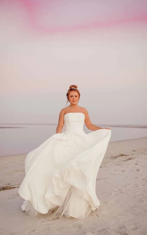 Off - the - shoulder ball gown wedding dress7045