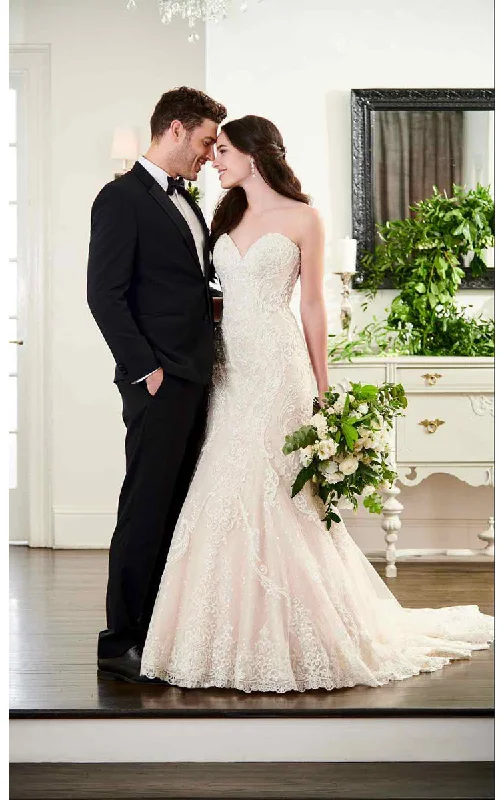 Exquisite hand - beaded wedding dress895
