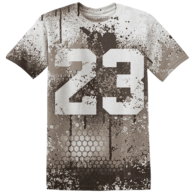 Plus size women's V - neck T - shirt for a flattering lookNastyJamz Dunk Low Baroque Brown T Shirt Match 23 Painted Graffiti