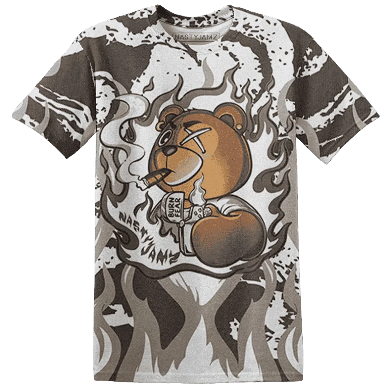 Striped women's T - shirt in bright colorsNastyJamz Dunk Low Baroque Brown T Shirt Match BER Burn Fear 3D All-Over Print