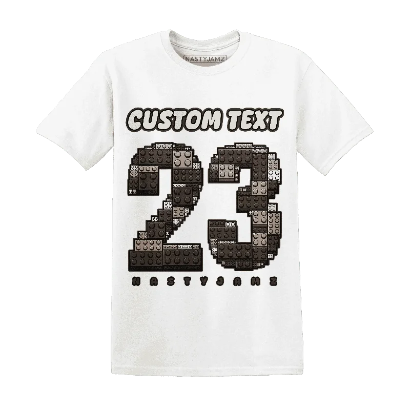 Women's T - shirt with a metallic - colored threadNastyJamz Dunk Low Baroque Brown T Shirt Match Number 23 Custom Text