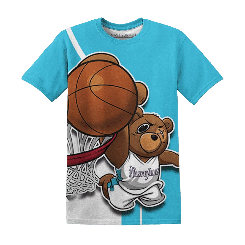 Color - blocked women's T - shirt for a bold statementNastyJamz Dunk Low Dolphins T Shirt Match BER Dunk
