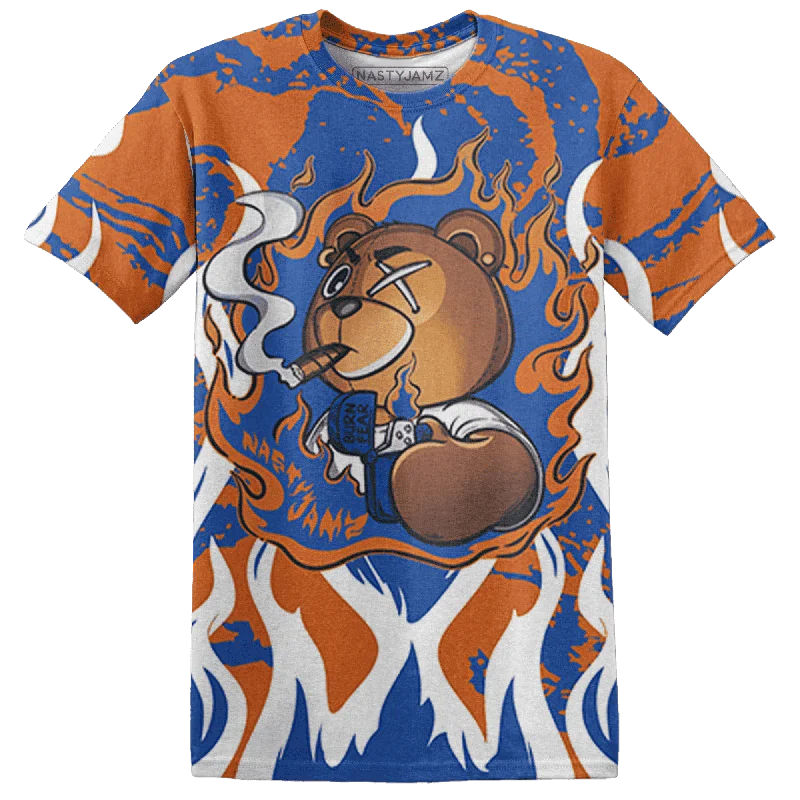 Ruffled women's T - shirt for a feminine touchNastyJamz Dunk Low Knicks T Shirt Match BER Burn Fear 3D All-Over Print