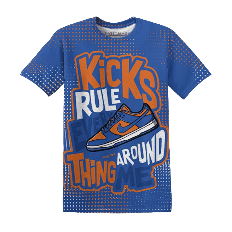 Women's turtleneck T - shirt for a sophisticated appearanceNastyJamz Dunk Low Knicks T Shirt Match Kicks Rule 3D All-Over Print
