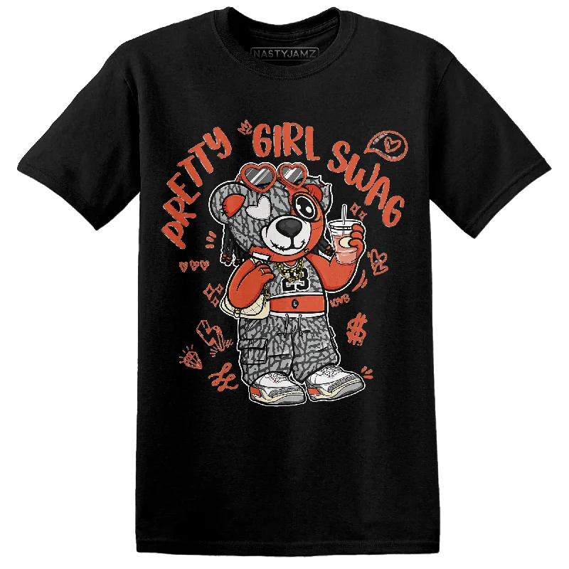 Printed women's T - shirt with a nautical - themed patternNastyJamz Georgia Peach 3s T Shirt Match Pretty Girl Swag BER