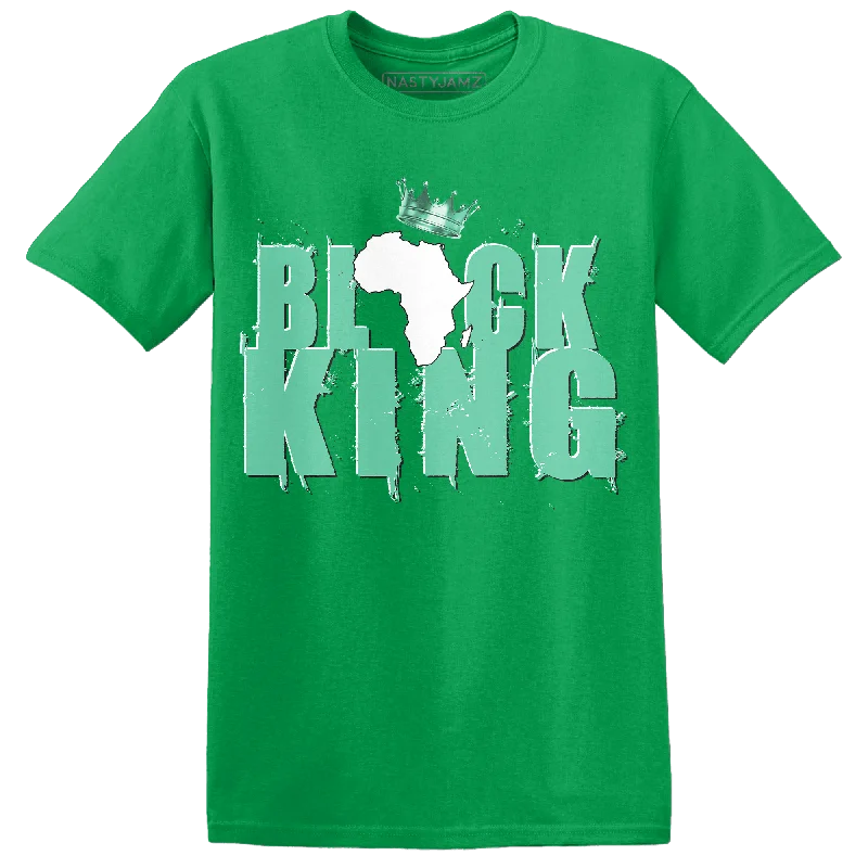 Women's T - shirt with a cropped and fitted bodice and a flared skirtNastyJamz High OG Green Glow 1s T Shirt Match Black King Crown