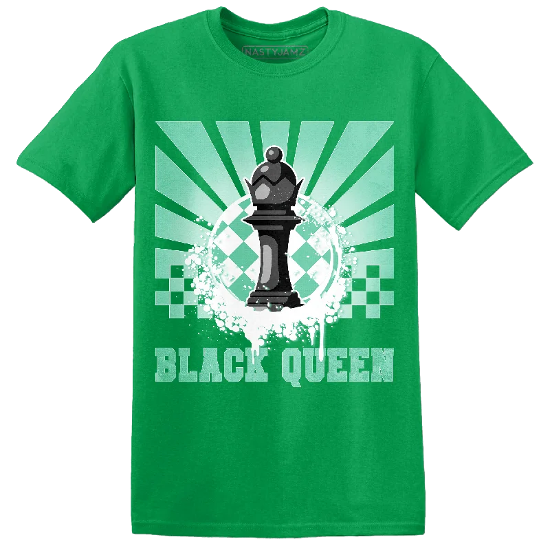 Women's T - shirt with a color - changing effect in different lightsNastyJamz High OG Green Glow 1s T Shirt Match Black Queen Collection