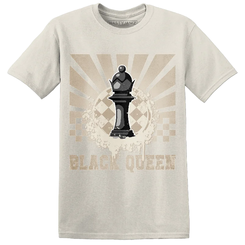 Fuzzy women's T - shirt with a fur - like textureNastyJamz Latte 1s T Shirt Match Black Queen Collection