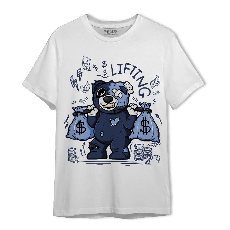 Scoop neck women's T - shirt for a casual lookNastyJamz Midnight Navy 5s T Shirt Match Money Lifting BER