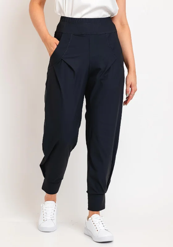 Lightweight wide leg hiking pants for women in outdoor activitiesNaya Elasticated Waist Cuff Trouser, Dark Grey
