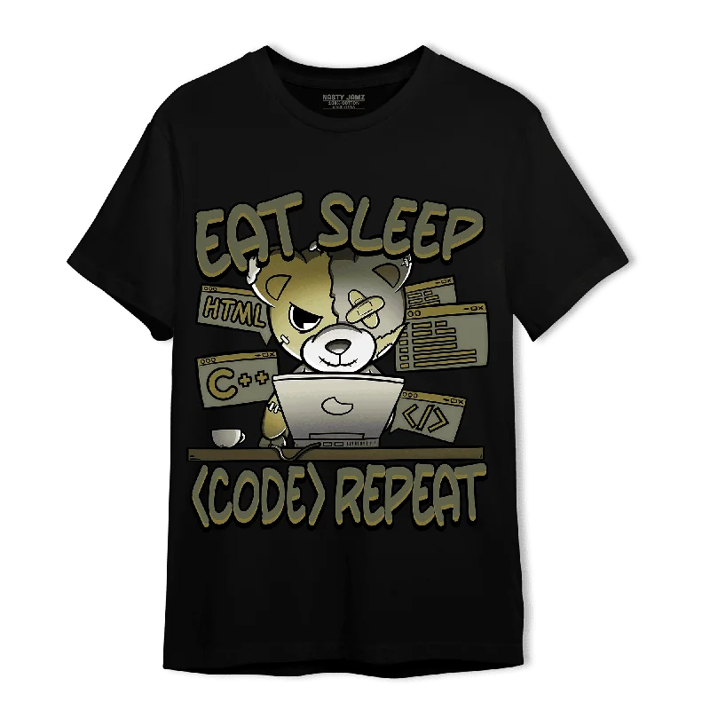 Printed women's T - shirt with a geometric - nautical patternNastyJamz SE Craft Medium Olive 4s T Shirt Match Eat Sleep Code BER