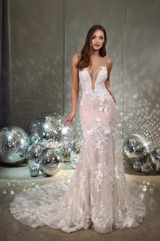 Racer - back wedding dress for a sporty - modern lookShimmer