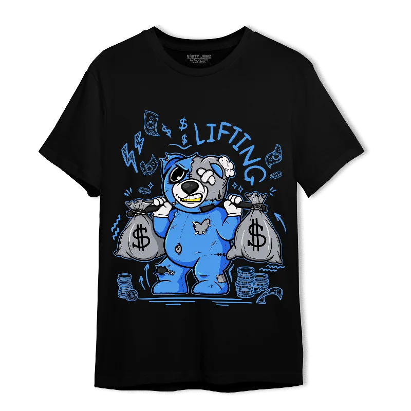Women's lace - trimmed T - shirt for a delicate lookNastyJamz University Blue 5s T Shirt Match Money Lifting BER
