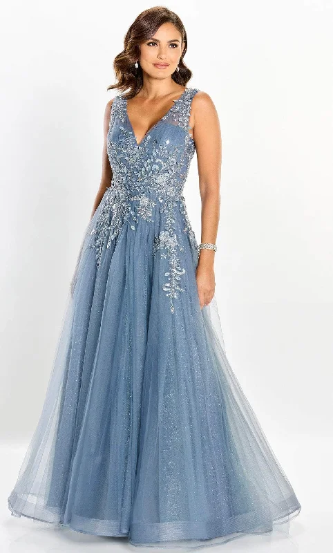 "Black dresses for women for a classic and timeless appearance"Montage by Mon Cheri M2203 - Glittered Floral Tulle A-line Dress