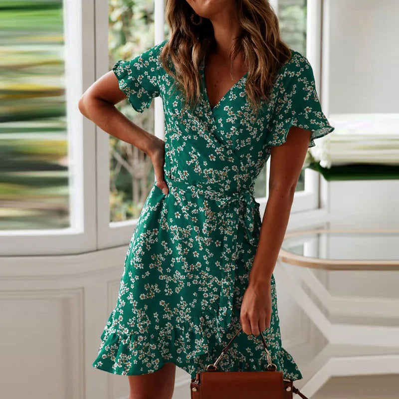 organic fabric mini dressesBoho Floral Print 2024 Summer Sexy V Neck Short Sleeve A Line Chiffon Beach Vacation Mini Dress organic fabric mini dressesBoho Floral Print 2024 Summer Sexy V Neck Short Sleeve A Line Chiffon Beach Vacation Mini Dress